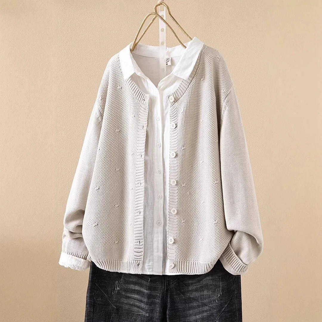 Chicfifth Sweater Women Winter Long Sleeve High Quality Autumn Vintage Top Knitted Cardigan