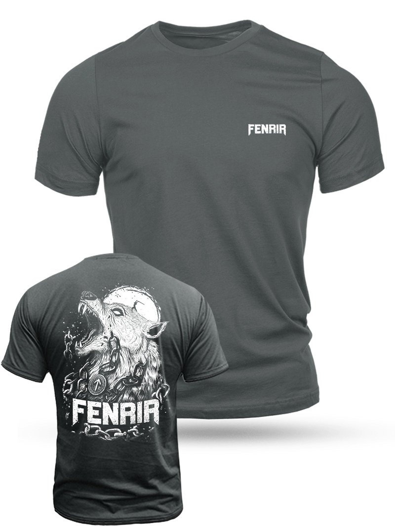 Men's Fenrir Print Casual Short Sleeve T-shirt