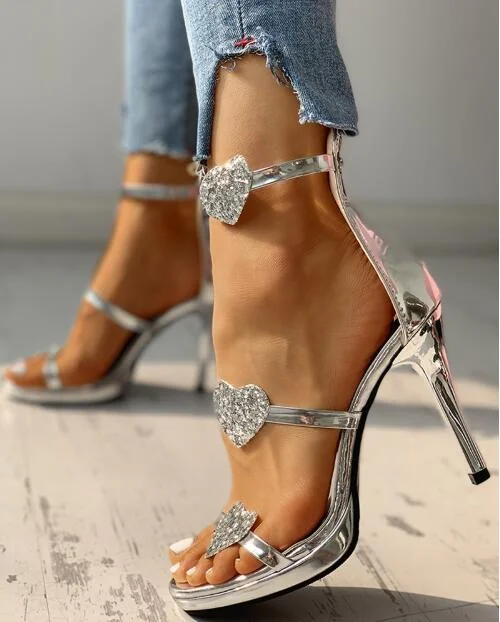 Women Concise Fashion Ankle Strap  High Heels Shoes Woman Open Top Thin Heels Women's Buckle Slingbacks PumpsSapato Feminino