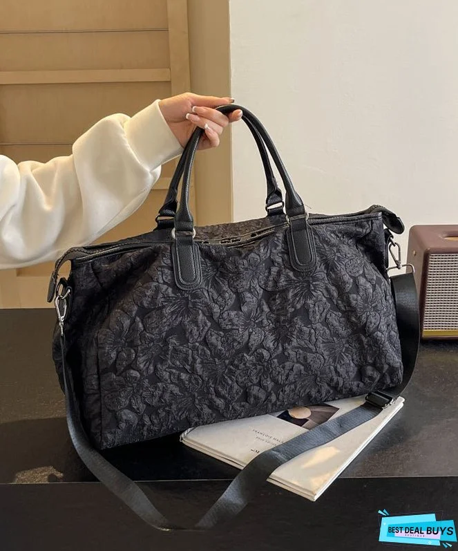 New Chinese Style Pink Embroidered Large Capacity Crossbody Bag