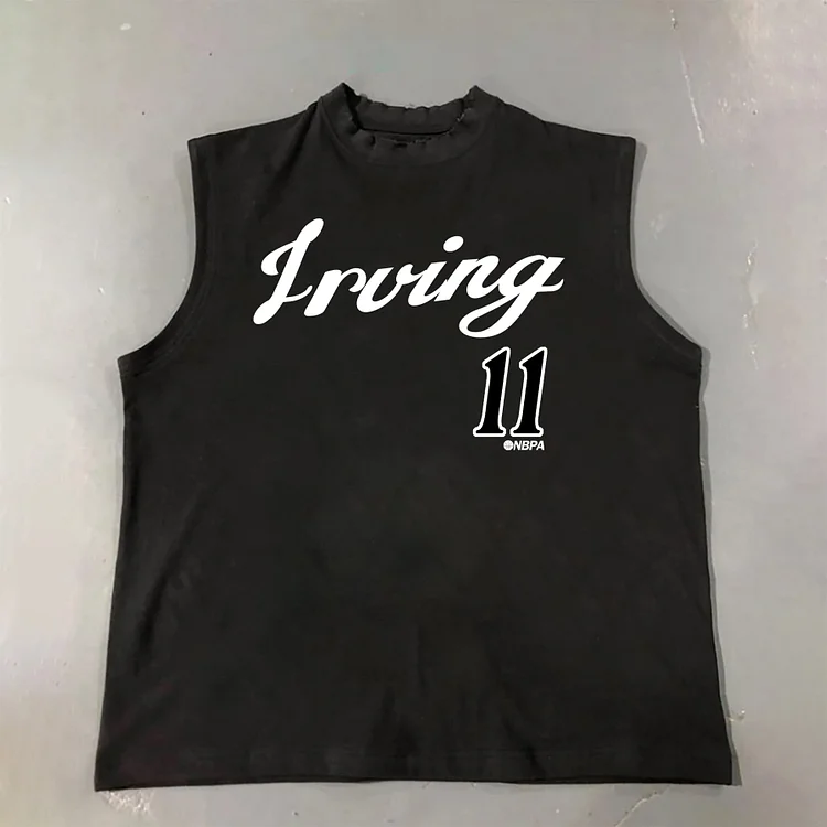 500 Level Kyrie Irving Script Graphic Print Cotton Tank Top