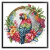 Parrot On A Wreath-14CT Stamped Cross Stitch 27*27cm/10.63*10.63in tapestrymarket