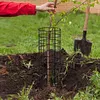 6 Pcs Tree Trunk Protector Metal Plant Guard Protectors with Zip Ties & Stakes
