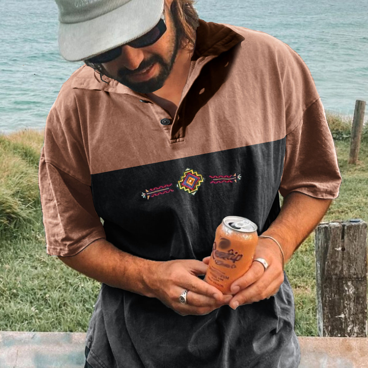 Men's Vintage Holiday Surf Polo T-Shirt