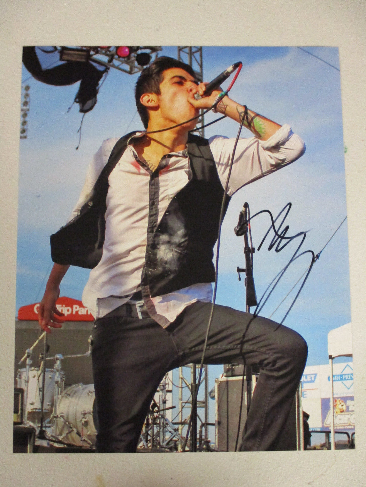 CROWN THE EMPIRE ANDREW AUTOGRAPHED SIGNED Photo Poster painting 2 WITH SIGNING PICTURE PROOF