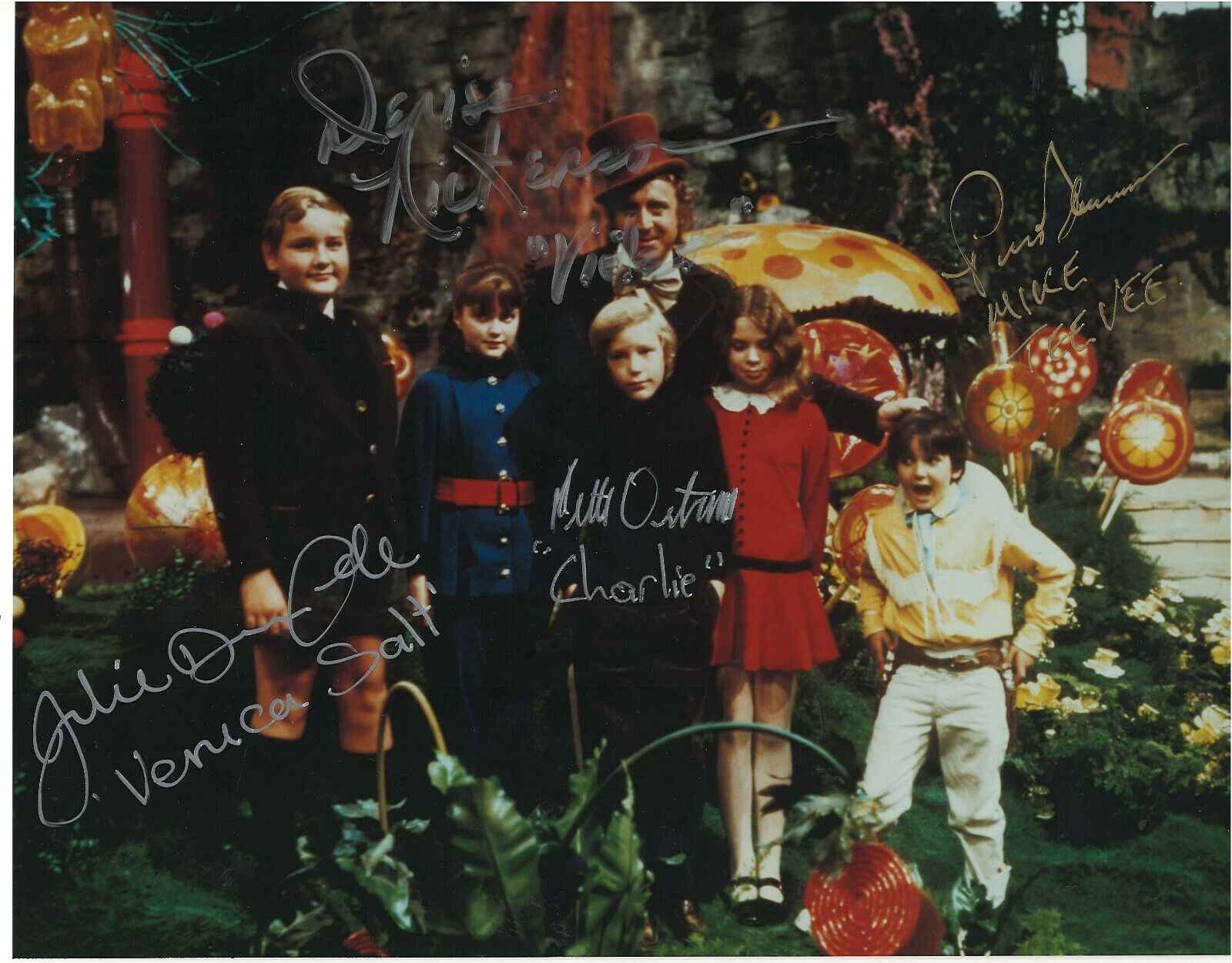 PETER OSTRUM,JULIE DAWN COLE,DENISE NICKERSON & PARIS THEMMEN SIGNED CAST Photo Poster painting