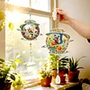 2pcs DIY Diamond Painting Flower Butterfly Bee Wind Chimes Crystal Window Suncatcher Craft Set Birthday Gifts Home Garden Decor