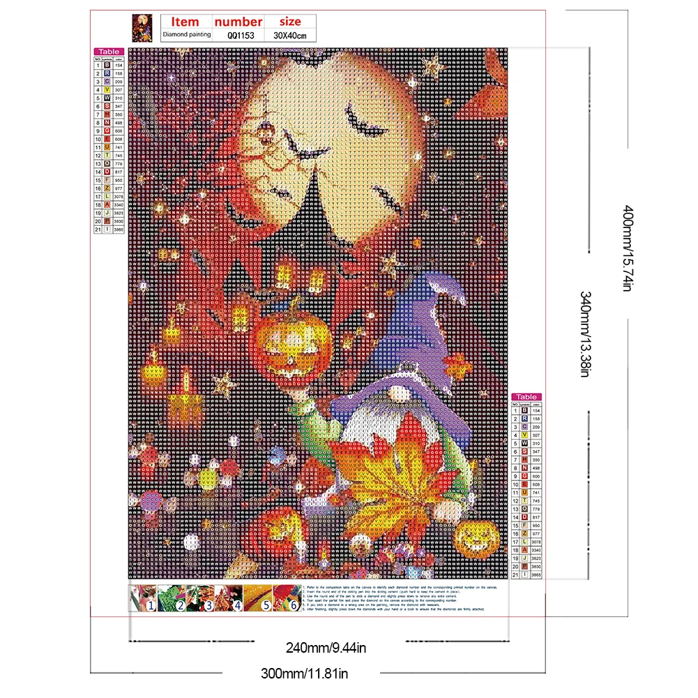 Diamond Painting - Full Round Drill - Spooky Halloween(Canvas|30*40cm)