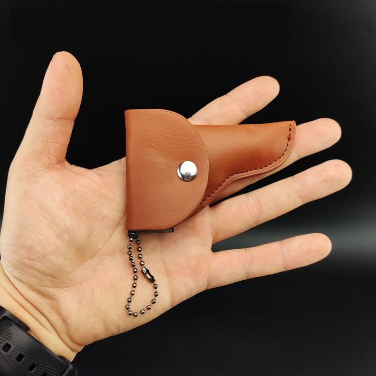 G17 / 92F Keychain Holster ToyTime 1:3 Leather Holster Cover Brown Leather Holster For Mini G17 Keychain