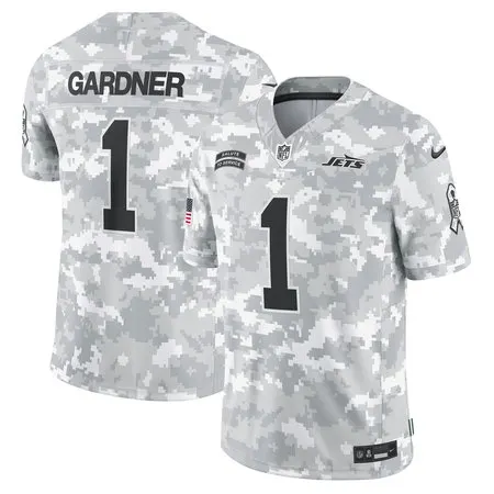 Men's New York Jets Sauce Gardner  Arctic Camo 2024 Salute to Service Limited Jersey DQXP