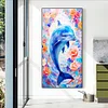 >SALE<5D DIY Full Round Drill Diamond Painting Dolphin Kit Home Decoration 40x70cm