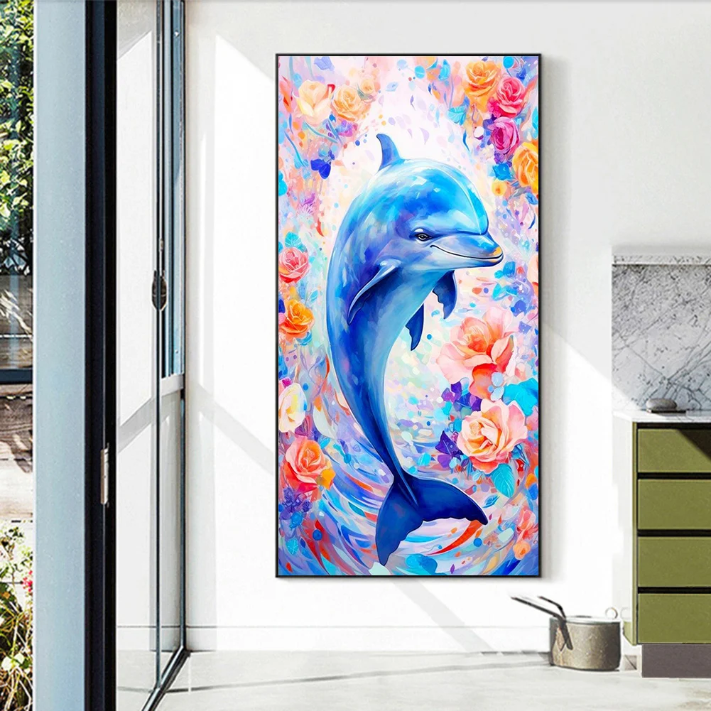 Diamond Painting - Full Round Drill - Dolphin(Canvas|40*70cm)