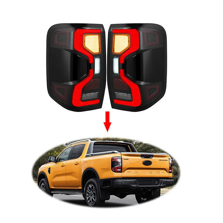 Upgrade LED taillight tail lamp For pick up ford ranger taillight T9 XL XLS XLT SPORT WILDTRAK 2023 taillamp ITN Auto