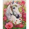 (US Only)Horse Printed Cross Stitch Kit 43x55cm DIY 14CT Thread Art Needlework Wall Decor