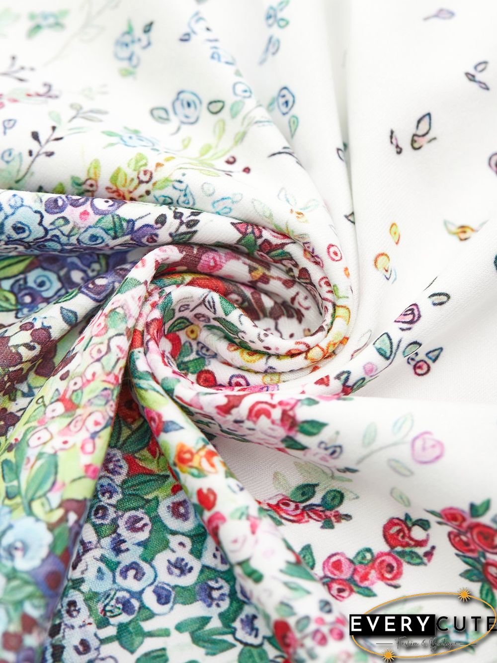 Casual V Neck Floral Short Sleeve T-Shirt