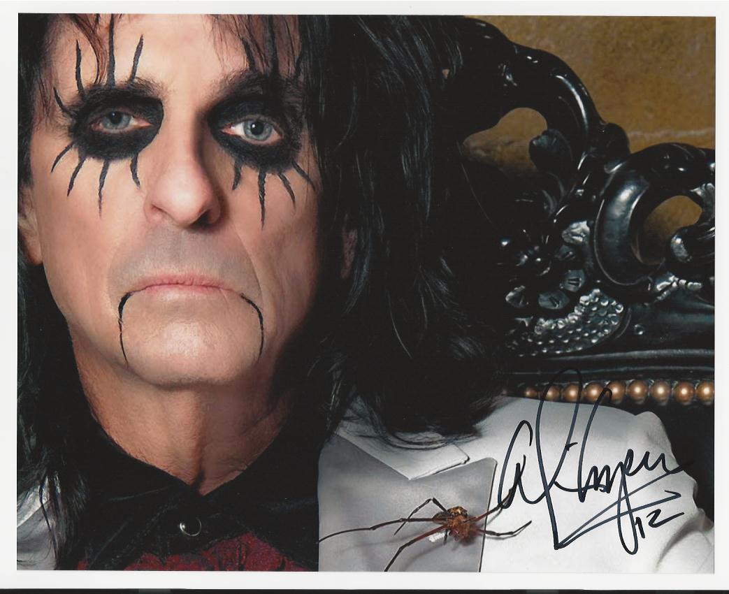 Alice Cooper signed Photo Poster painting