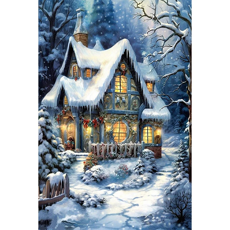 Igloo And Carriage 40*60CM (Canvas) Full Round Drill Diamond Painting gbfke