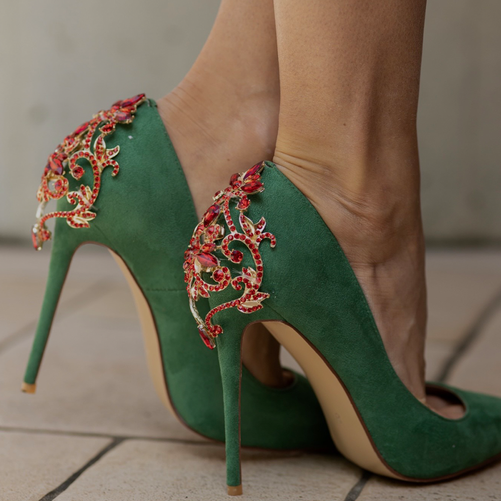Classy Heels Rhinestone Decorative Pumps Prom Sandals