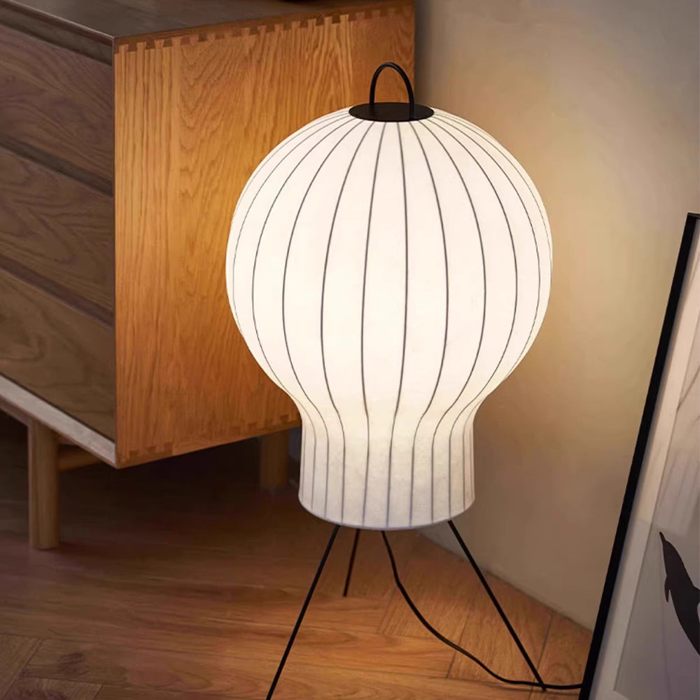 Wabi-sabi Fabric Balloon Floor Lamp