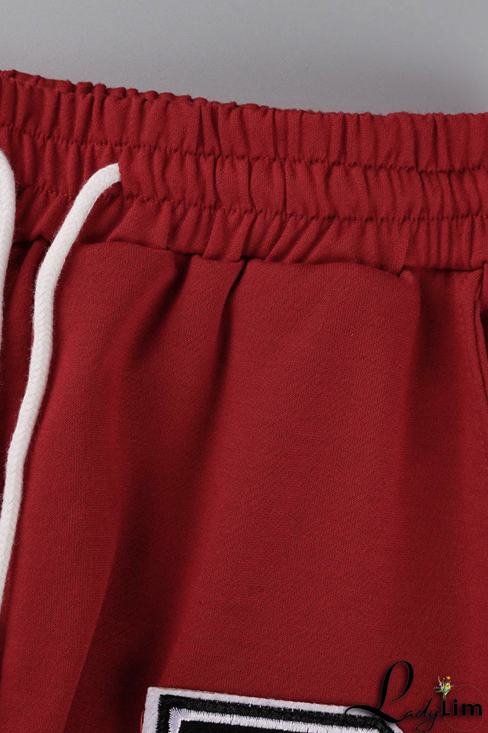 Pink Fashion Casual Letter Solid Embroidered Hooded Collar Short Sleeve Two Pieces