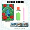 Peacock 5D DIY Diamond Art Painting Notebook Kit 50 Pages A5 Rhinestone Art Painting Notebook Kit for Adults Beginners Holiday Birthday Gift