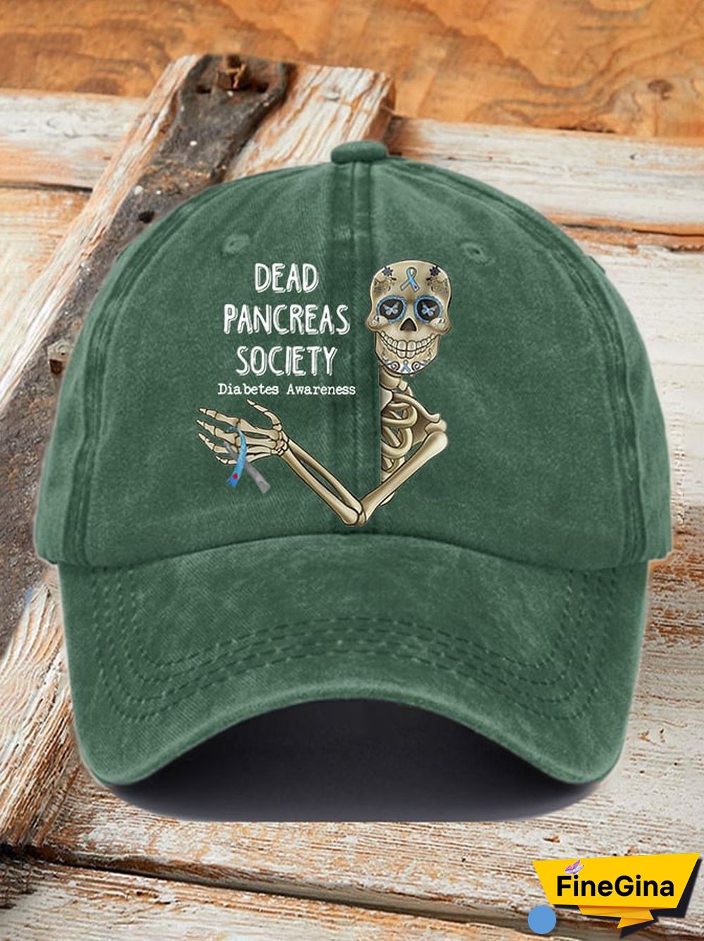 Retro Diabetes Awareness Dead Pancreas Society Print Baseball Cap