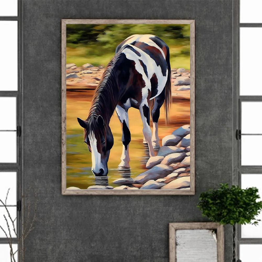 Diamond Painting - Full Round Drill - Horse(Canvas|30*40cm)
