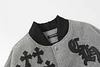 Chrome Hearts Multi Cross Varsity Jacket - Grey Black Street Jacket 2215