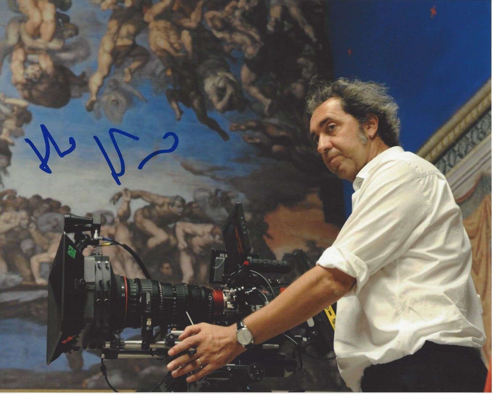 DIRECTOR PAOLO SORRENTINO SIGNED 8X10 Photo Poster painting A W/COA THE NEW POPE LORO YOUTH