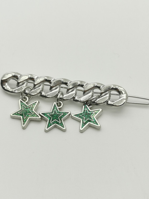 Gothic Dark Star Lightning Cat Cross Bear Blade Butterfly Heart Chains Hairpin 
