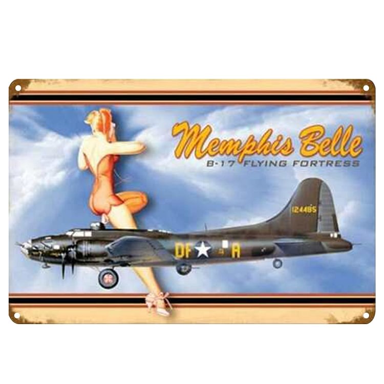 Pin-Up Girls Plane - Vintage Tin Signs/Wooden Signs - 20*30cm/30*40cm