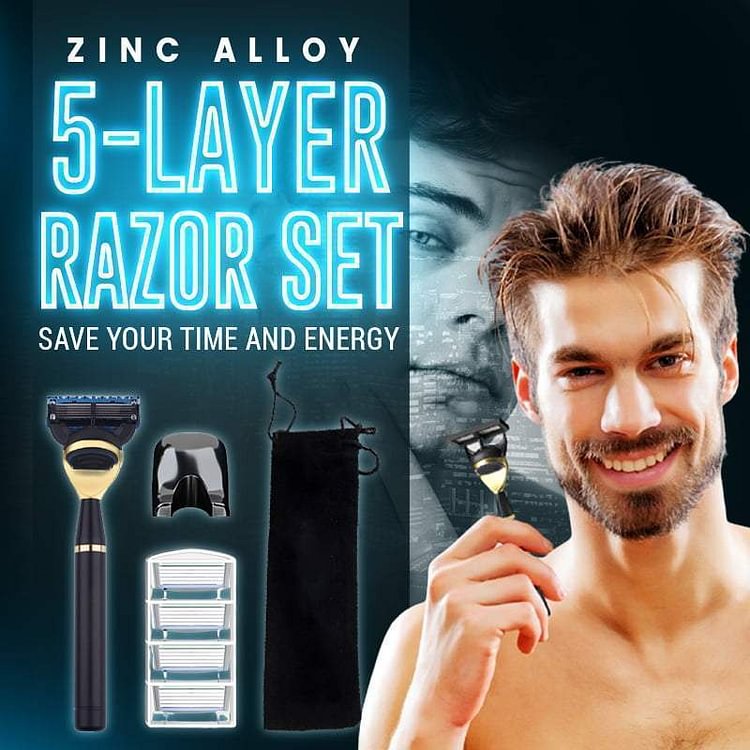 Zinc Alloy 5-Layer Razor Set