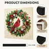 Christmas DIY Special Shape Diamond Painting Pearl Art With Inner Frame Kit 25x25cm(Wreath-wearing Cardinal)
