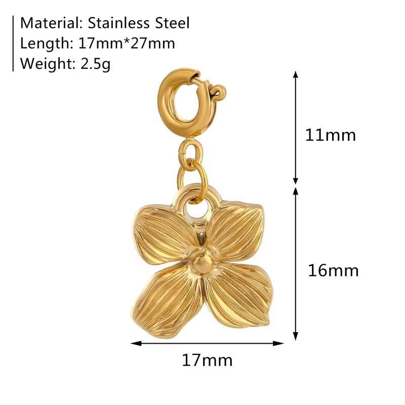 1 Piece 16 * 17mm 18*14mm 304 Stainless Steel Zircon Geometric Heart Shape Butterfly Polished Pendant Jewelry Accessories