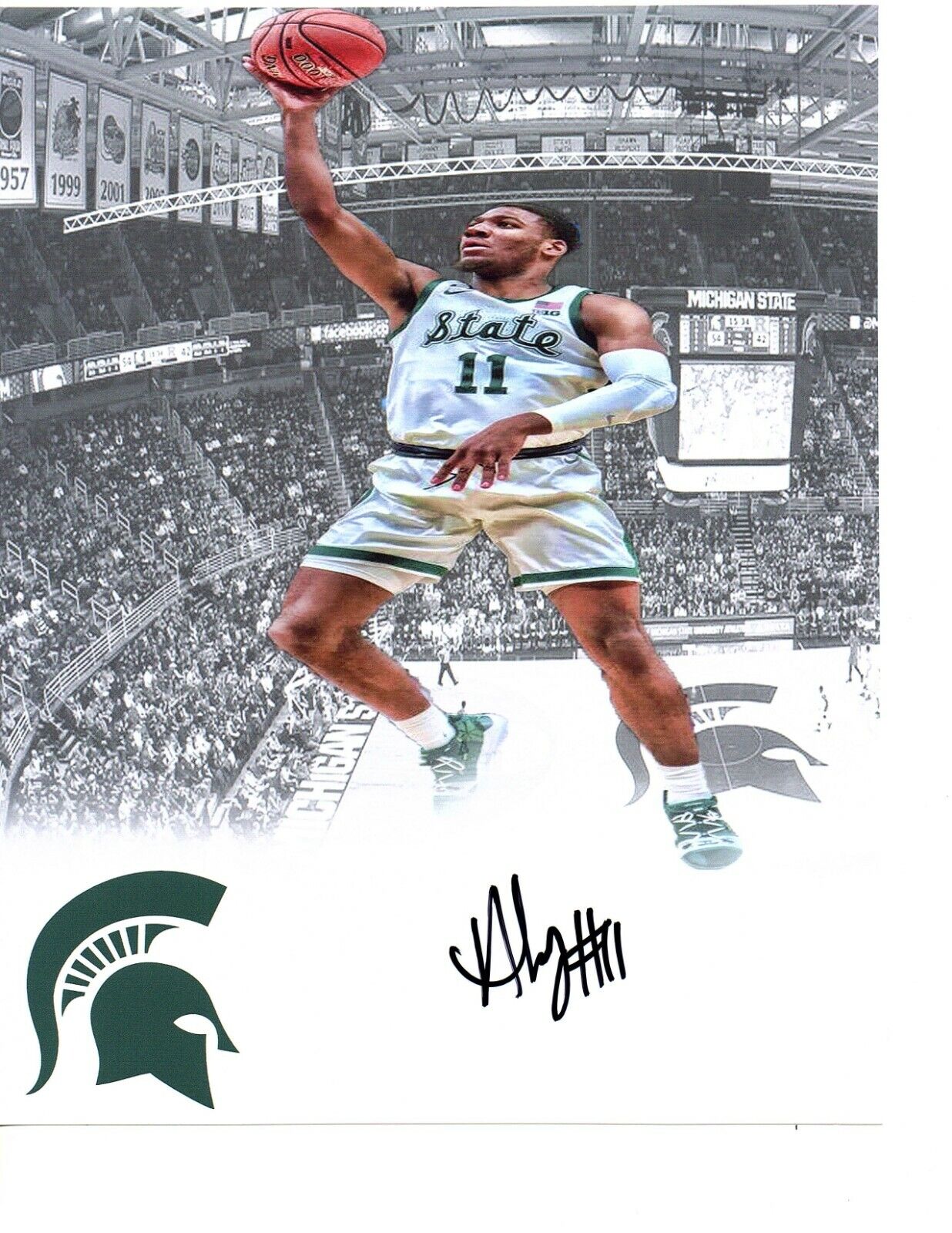 Aaron Henry Michigan State Spartans hand autographed signed 8x10 Photo Poster painting edit h