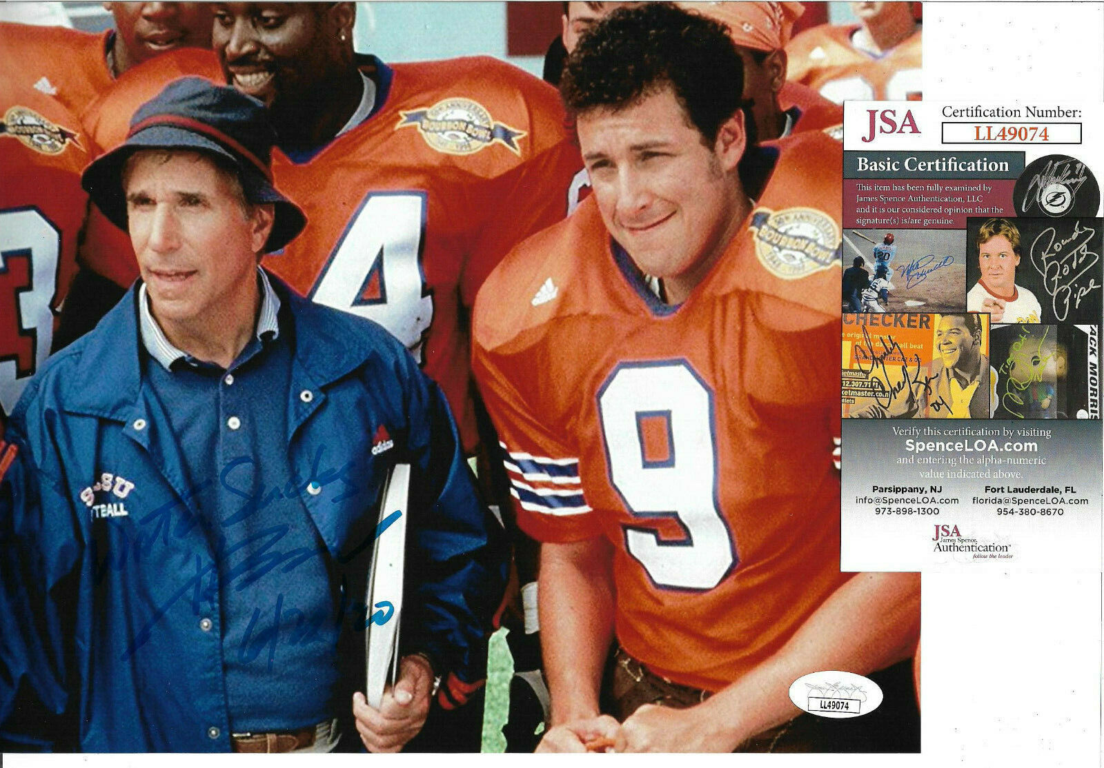 Henry Winkler Signed 8x10 Photo Poster painting Autographed, The Waterboy, Coach Klein, JSA COA