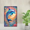 (40*60cm)Dolphin - Full Round Drill Diamond Painting