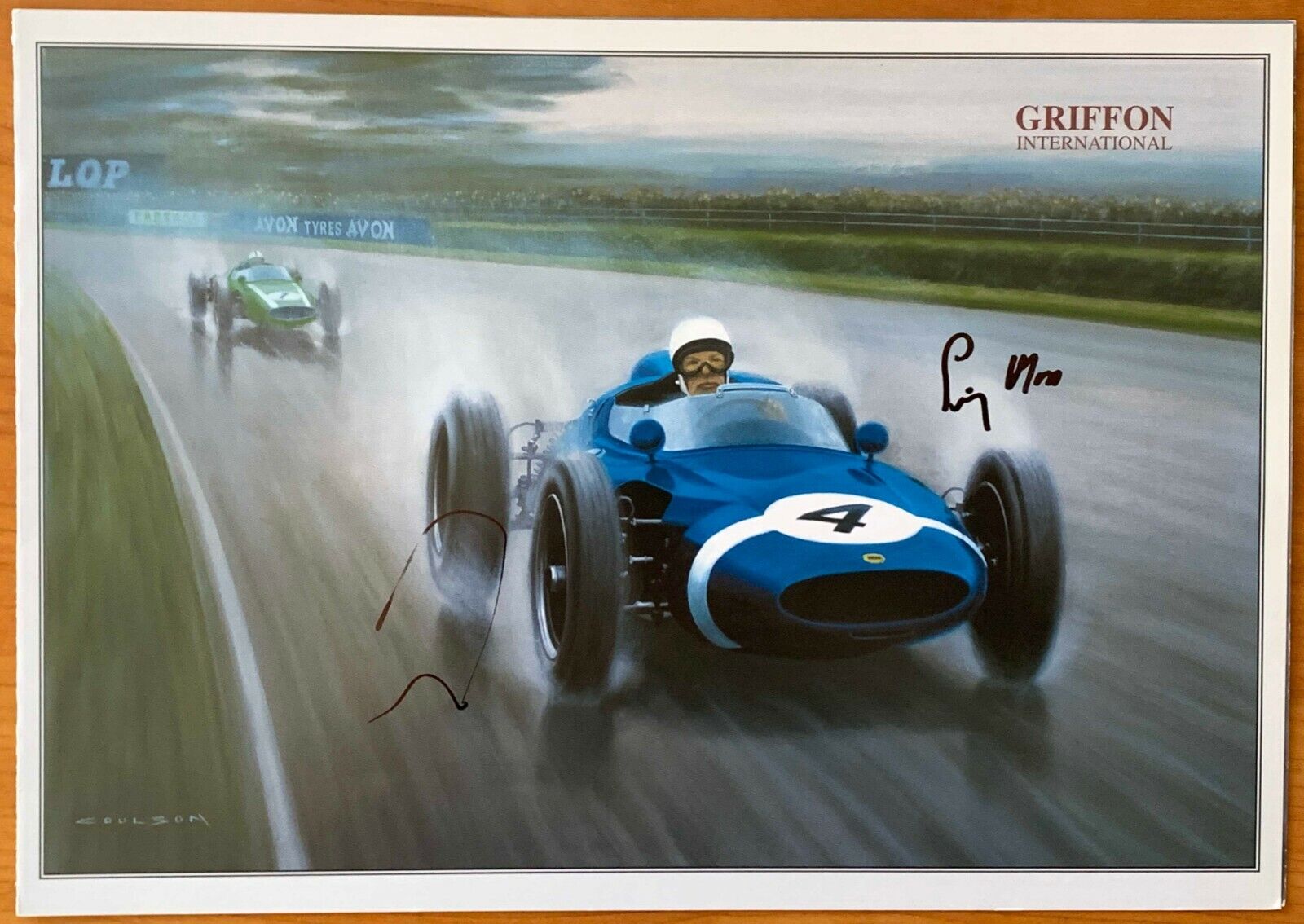 Stirling Moss Cooper Climax Hand Signed Autograph Rob Walker Silverstone