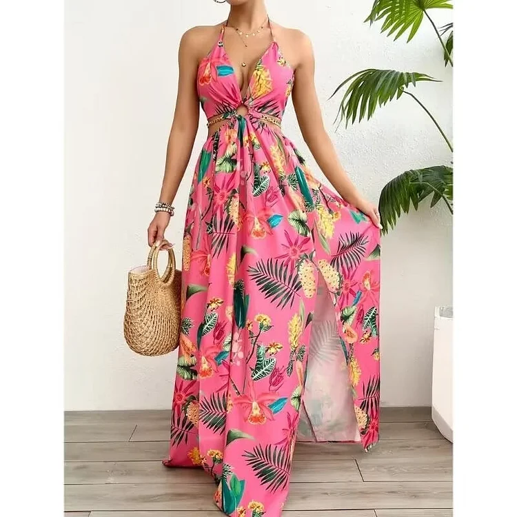 Floral Spaghetti Strap Dress 