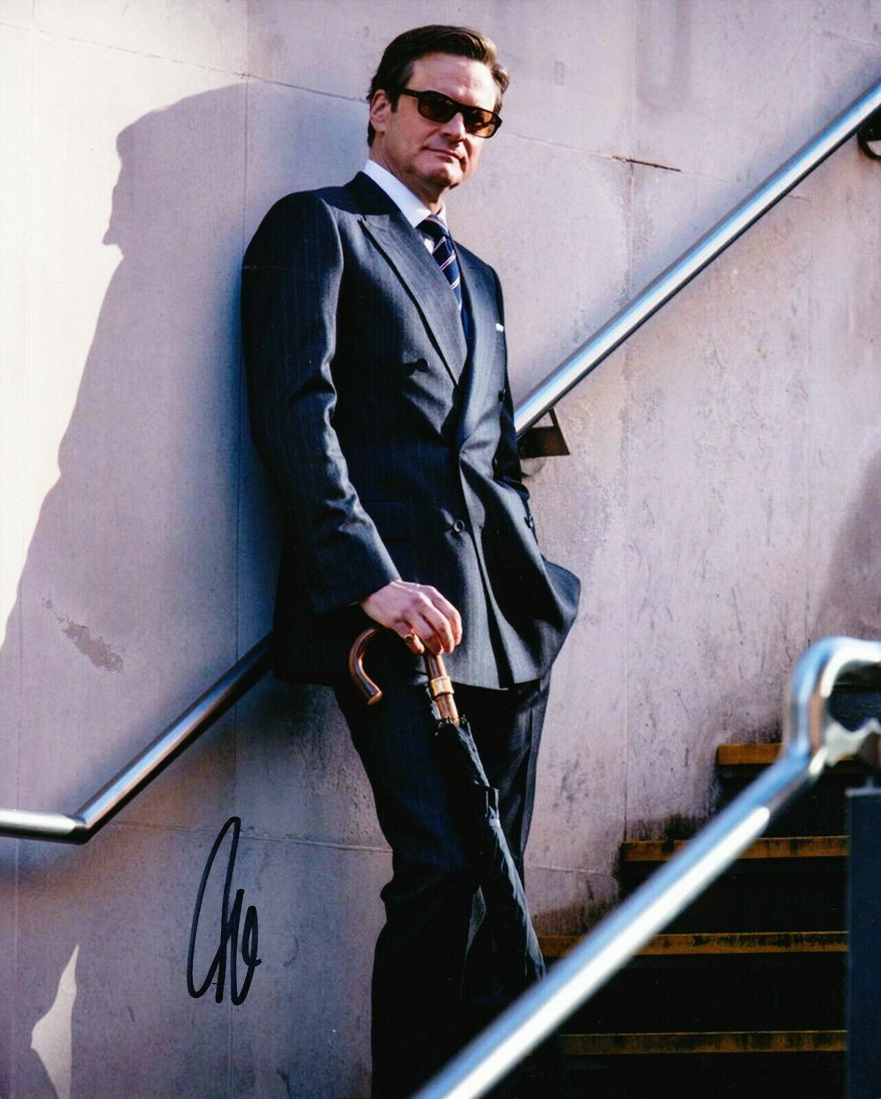 Colin Firth Signed 10X8 Photo Poster painting Kingsman: The Secret Service AFTAL COA (7228)