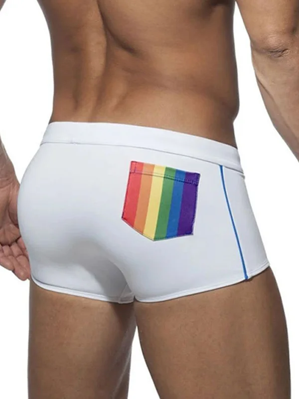 Rainbow Pocket Print Trunks