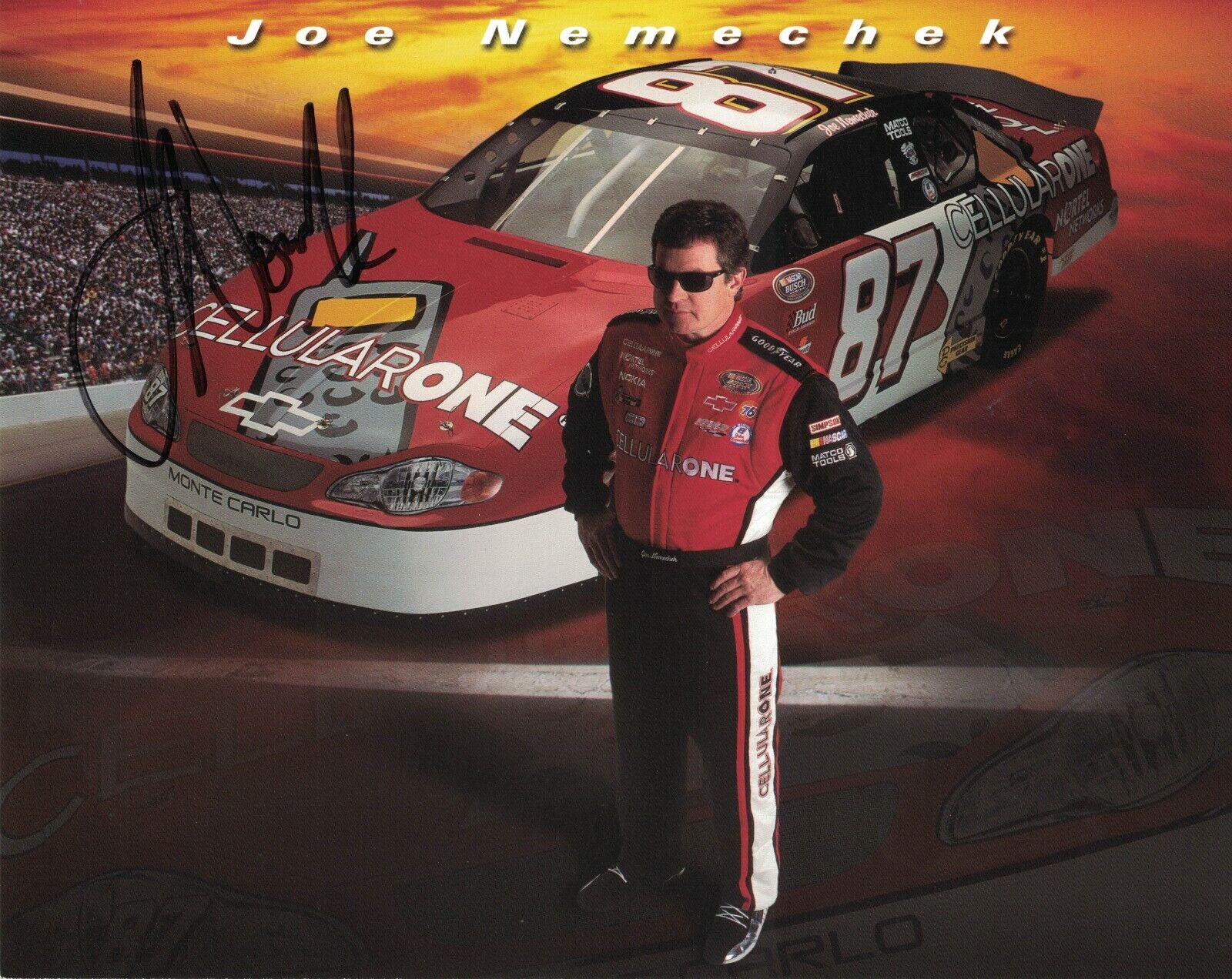 Joe Nemechek Signed Autographed 8 x 10 Photo Poster painting NASCAR Racing Driver A