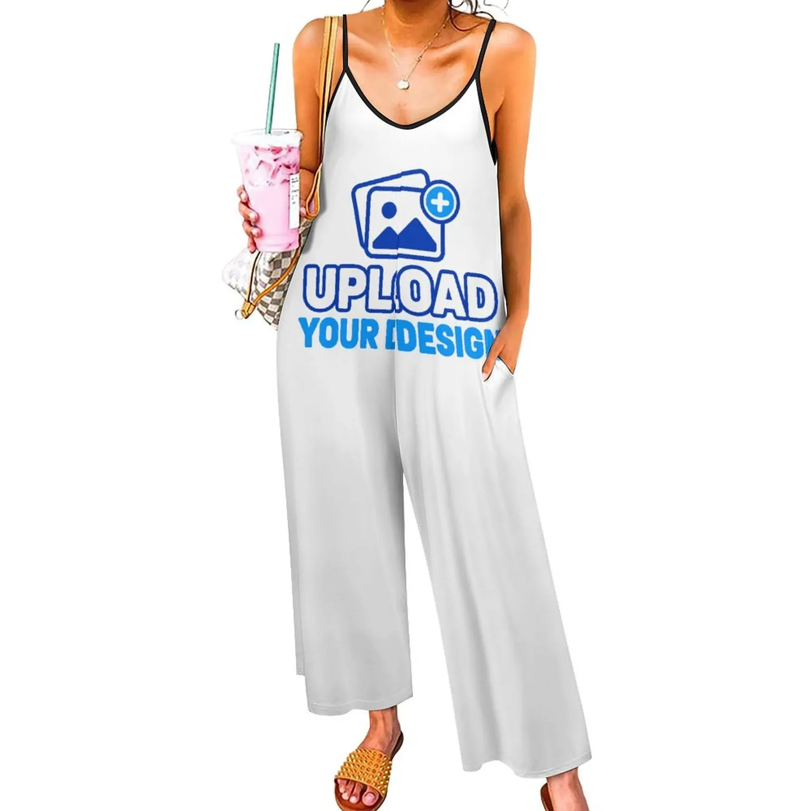Strappy Relaxed Jumpsuit custom print product image 8
