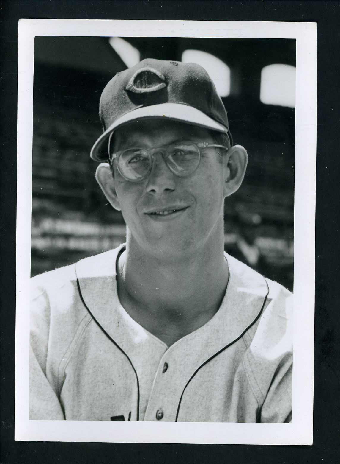 Johnny Podgajny circa 1940's Press Original Photo Poster painting Cleveland Indians