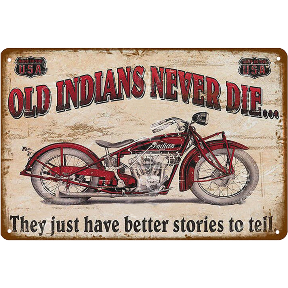 

30*50CM - Round Drill Diamond Painting - Classic USA Motorcycle, 501 Original