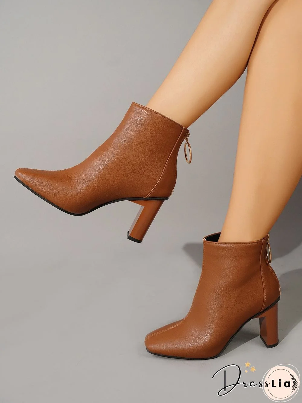 Comfortable High Heel Zip Martin Boots