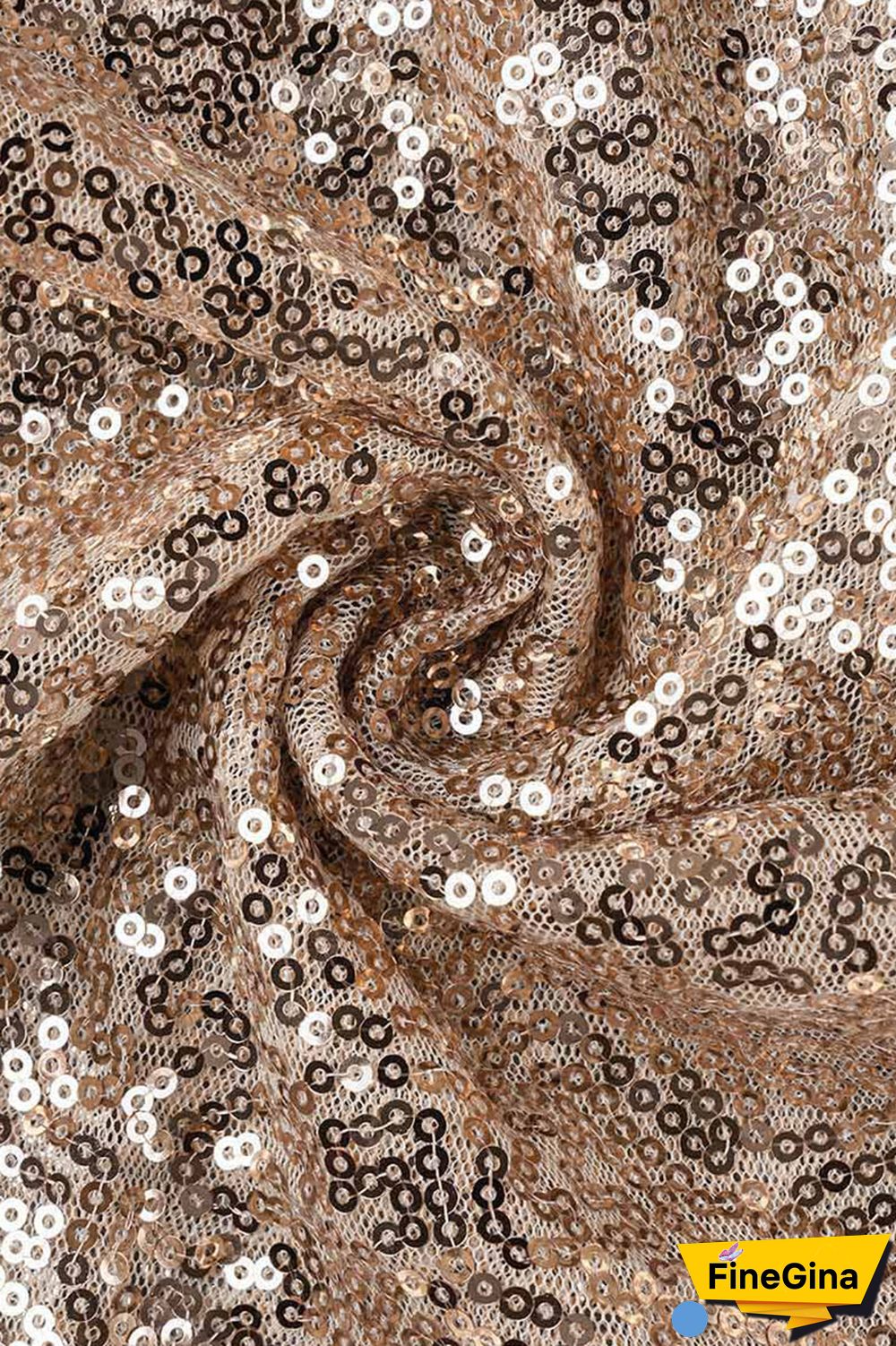 Champagne Sexy Solid Sequins Patchwork O Neck Long Sleeve Two Pieces