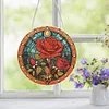 Diamond Painting Single-Side Acrylic Rose Hanging Pendant for Office Home Decor