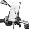 Cooling Motorcycle Phone Mount with USB/TYPE-C Charging Port Motorcycle Phone Holder 360 Rotation Cellphone Cradle Adjustable for 5.4-7.8 Inch Smartphone (Handlebar)