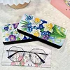 2pcs Feather Diamond Painting Glasses Box Eyeglasses Case Glasses Storage Case Kit